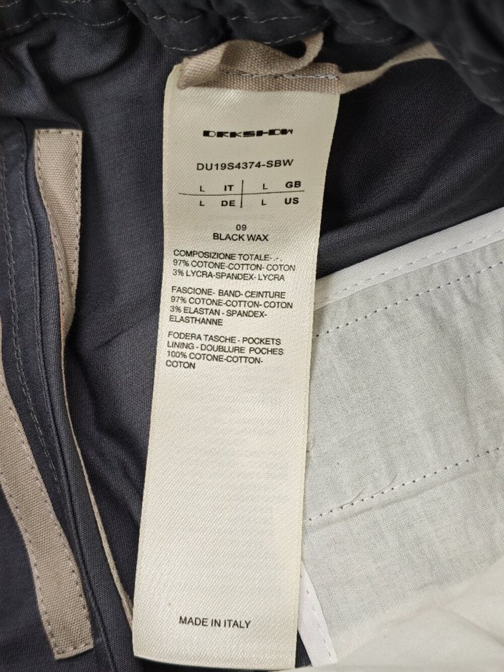 Dark Gray Rick Owens DRKSHDW Cargo Shorts, Size L - Picture 6 of 8